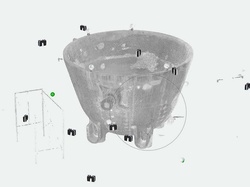 Faro 3D Imaging- Slag Pot Dimension Inspection