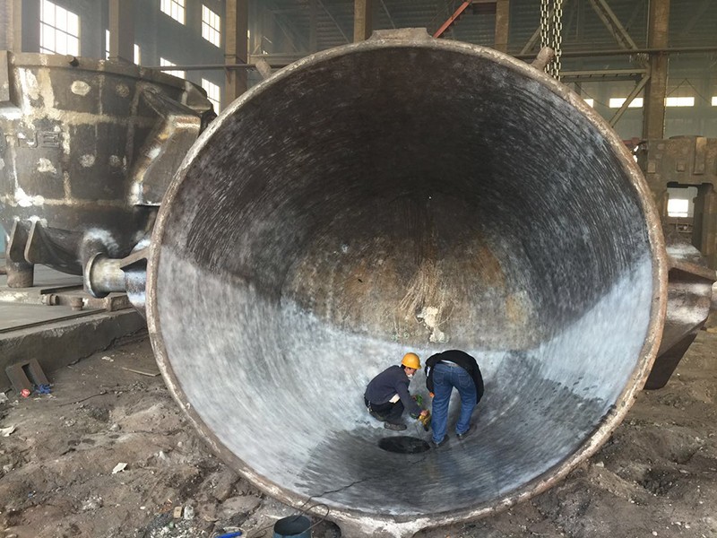 Slag inner wall grinding